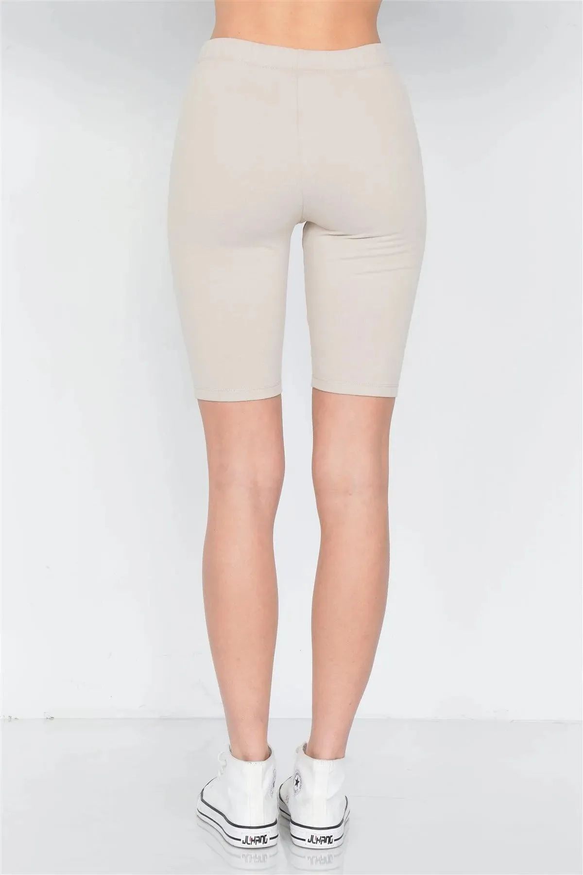 Bone Stretchy Athletic Biker Shorts