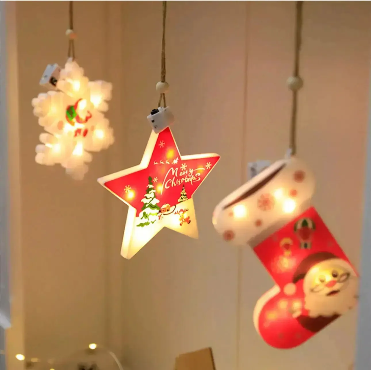 Christmas Tree Stocking Ornaments LED light x1pc.